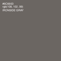 #6C6663 - Ironside Gray Color Image